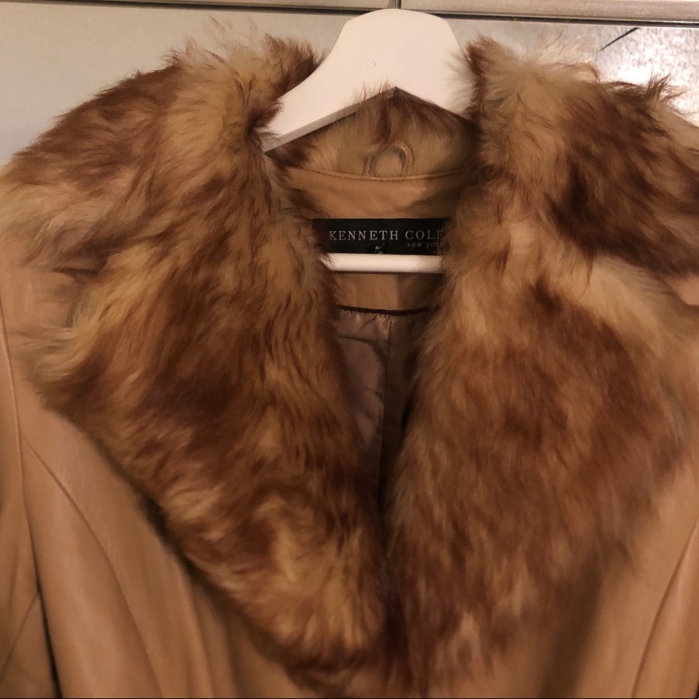 Kenneth Cole Leather Trench Coat